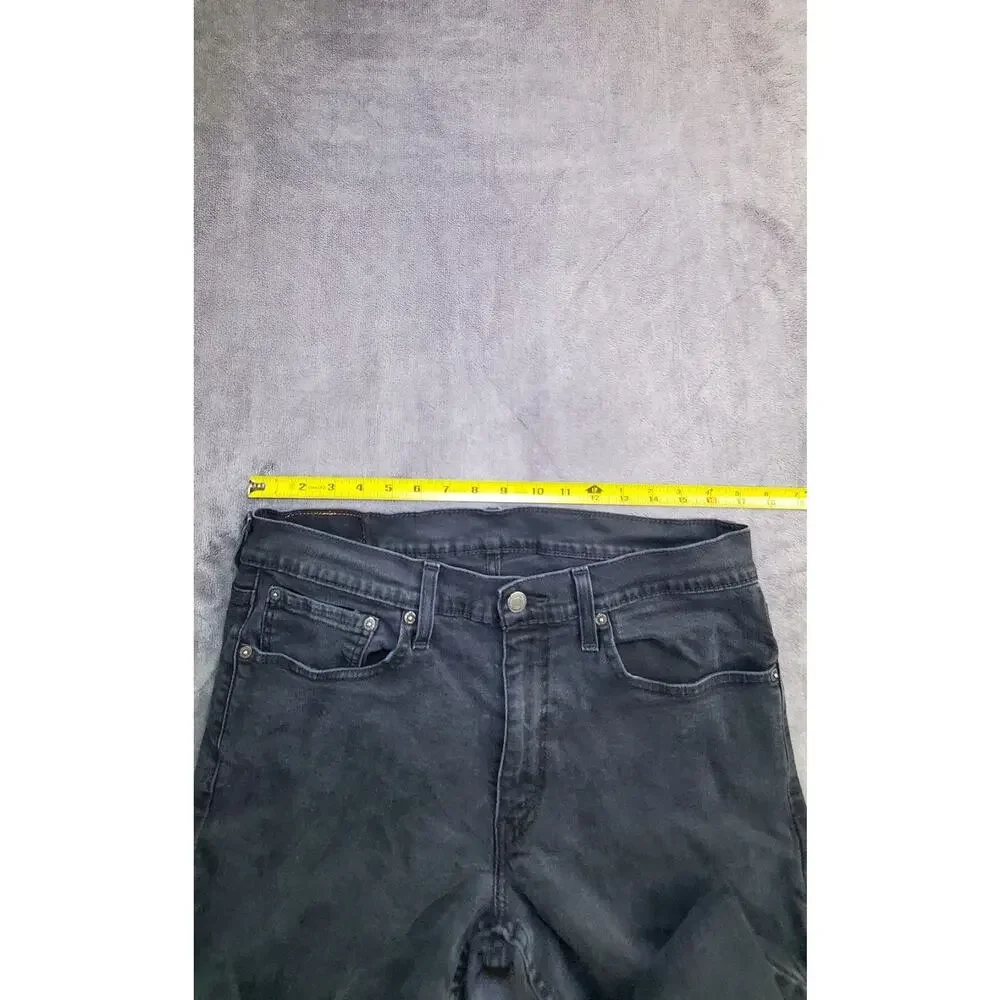 Levis 514 Black Jeans Mens Size 34x34 Slim Straight Fit Cotton Blend C24-12